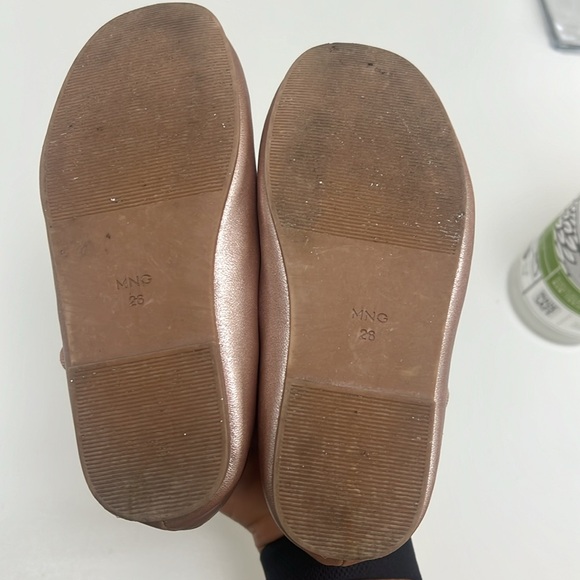 Girls Pink Metallic Baller Flats 9 1/2 - Picture 4 of 7
